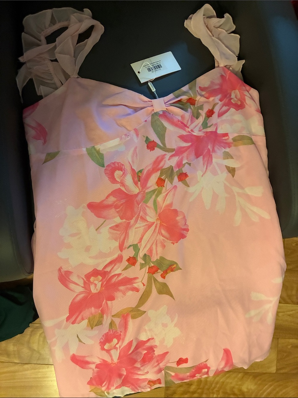 Beginning Boutique Pink Floral Mini Dress